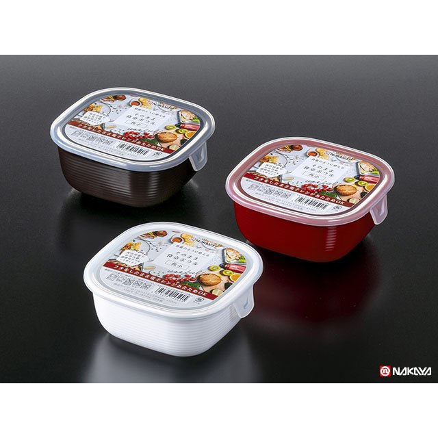 日本 NAKAYA 日本製方形保鮮小餐碗410ml(顏色隨機)