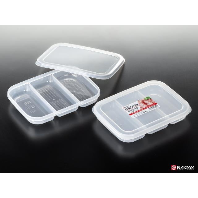 日本 NAKAYA 日本製3格分隔保鮮盒700ml