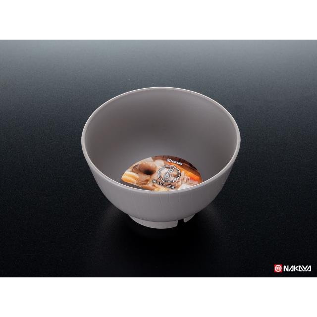 日本 NAKAYA 日本製木紋風飯碗-12cm 410ml 淺茶色