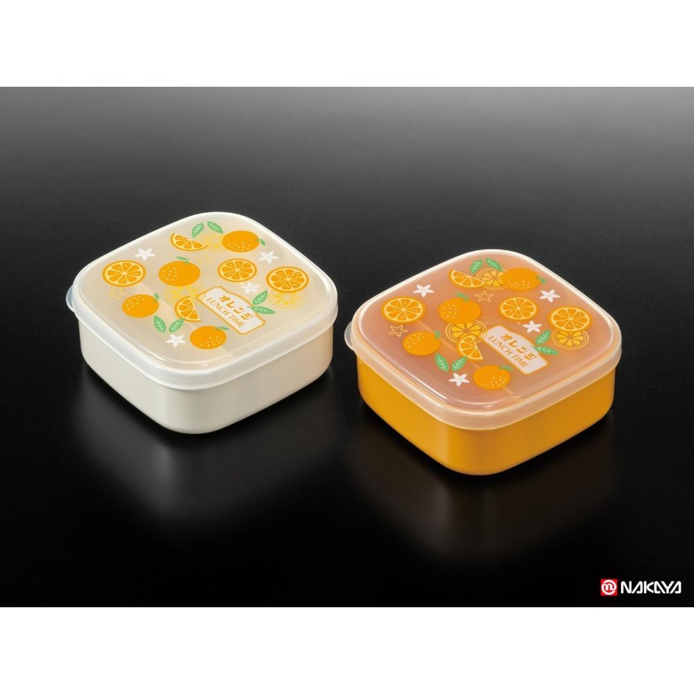 日本 NAKAYA 日本製復古點心水果保鮮盒-橘子500ml